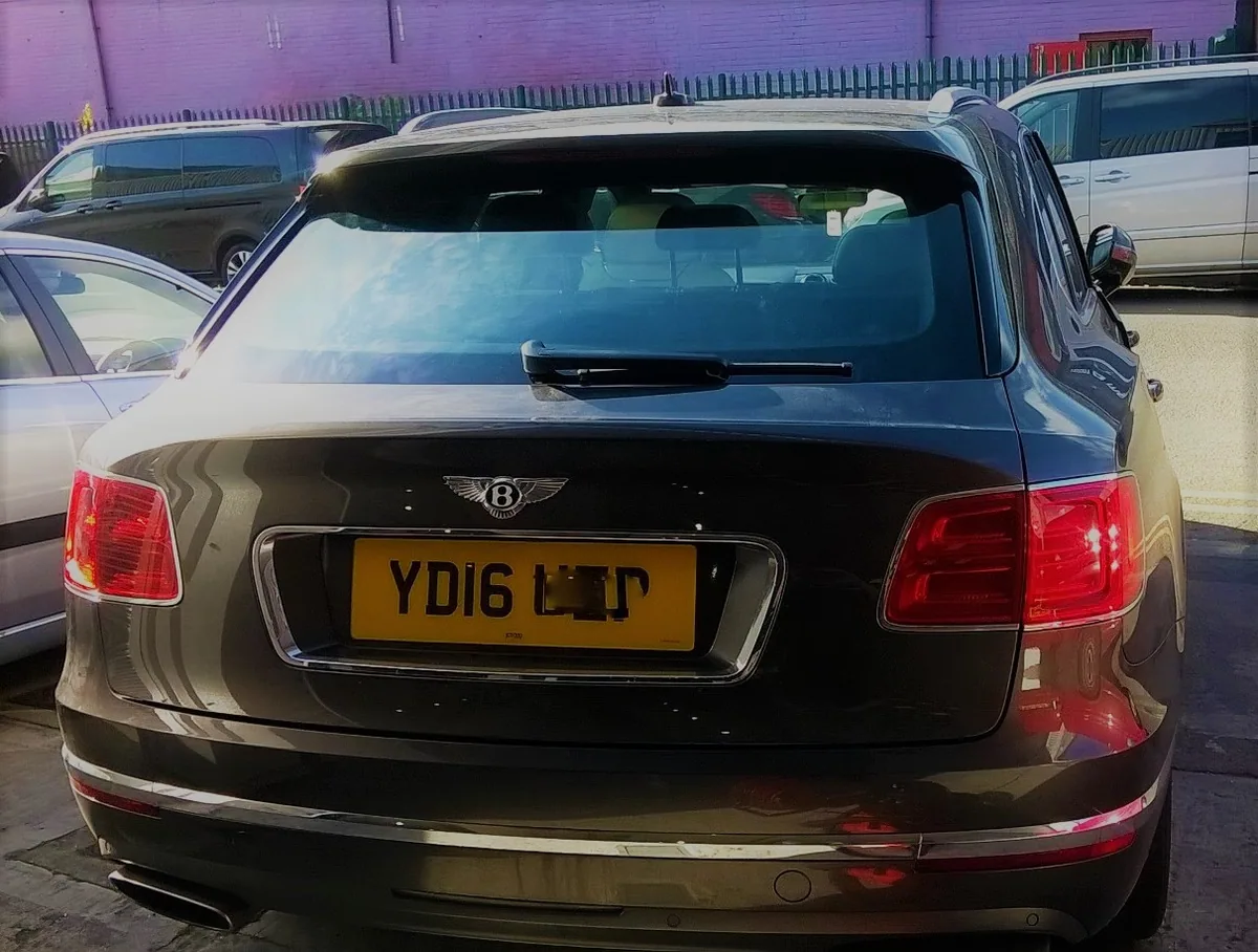 Bentley Bentayga with the heated rear window replaced and reconnected.