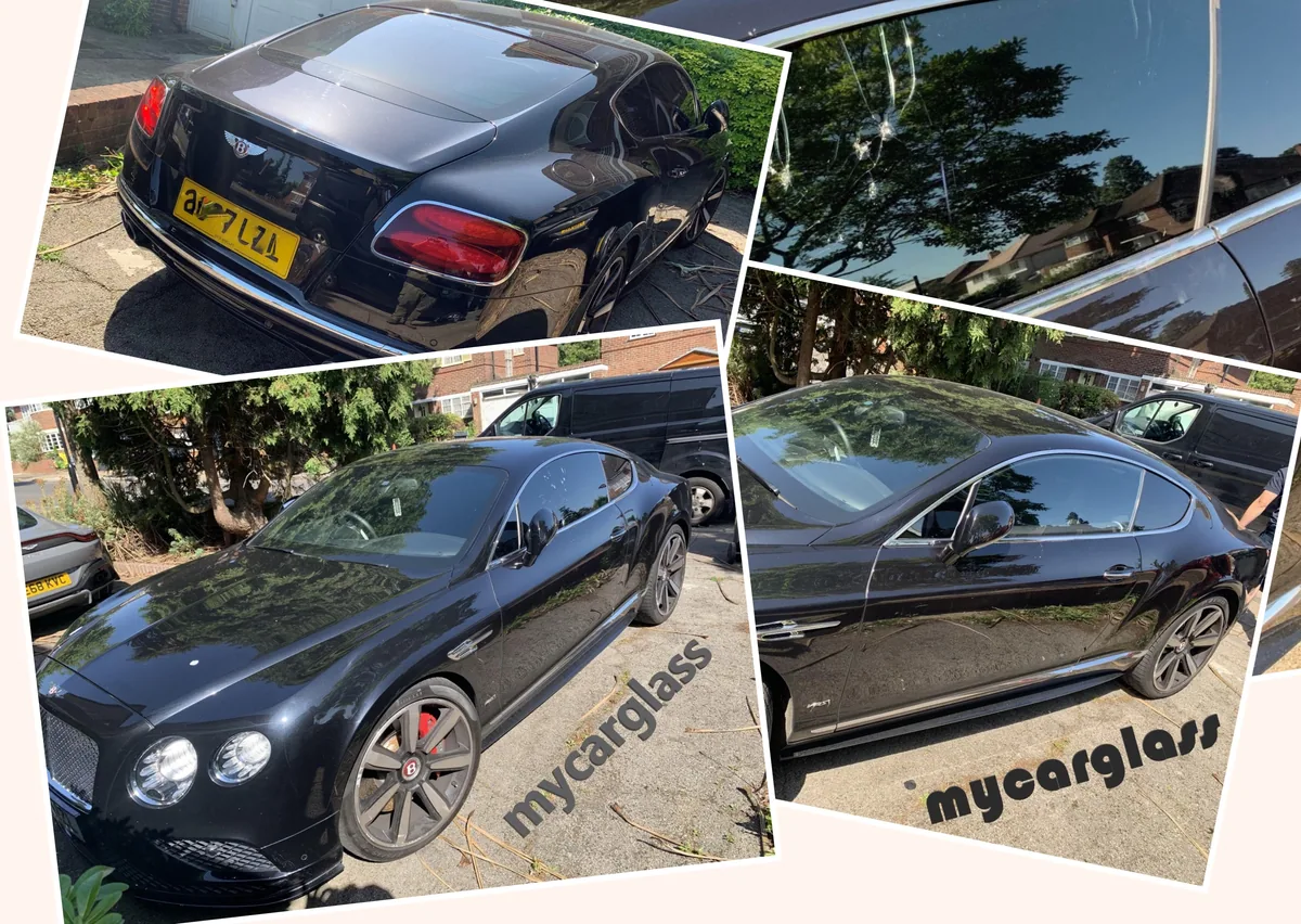 Bentley Continental GT during door glass replacement.