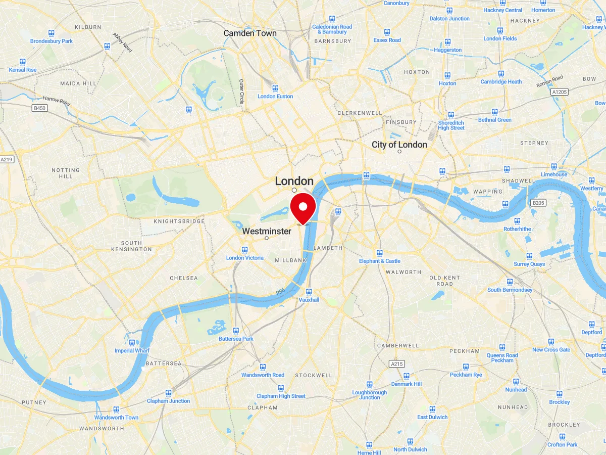 Map of Westminster, Central London — MyCarGlass mobile windscreen replacement and repair service area